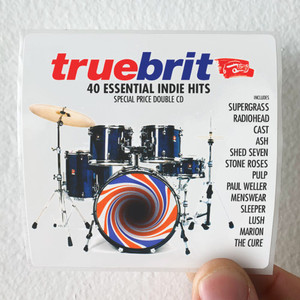 Various Artists True Brit 40 Essential Indie Hits Album Cover Sticker Various Artists True Brit 40 Essential Indie Hits Album Cover Sticker