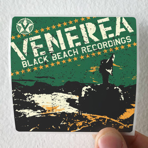 Venerea Black Beach Recordings Album Cover Sticker