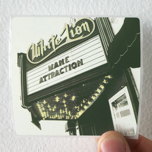 White Lion Mane Attraction Album Cover Sticker White Lion Mane Attraction Album Cover Sticker