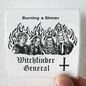 Witchfinder General Burning A Sinner Album Cover Sticker Witchfinder General Burning A Sinner Album Cover Sticker