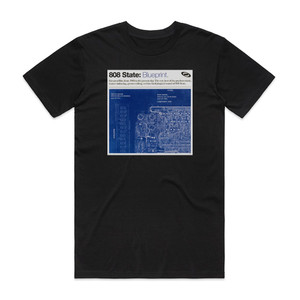 808 State Blueprint Album Cover T-Shirt Black 808 State Blueprint Album Cover T-Shirt Black