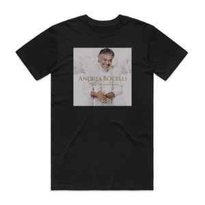 Andrea Bocelli My Christmas Album Cover T-Shirt Black Andrea Bocelli My Christmas Album Cover T-Shirt Black