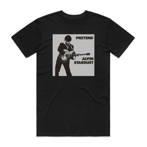 Alvin Stardust Pretend Goose Bumps Album Cover T-Shirt Black