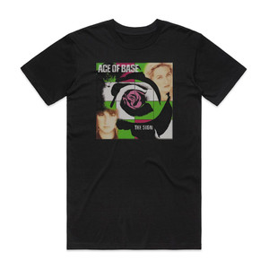 Ace of Base The Sign 1 Album Cover T-Shirt Black Ace of Base The Sign 1 Album Cover T-Shirt Black