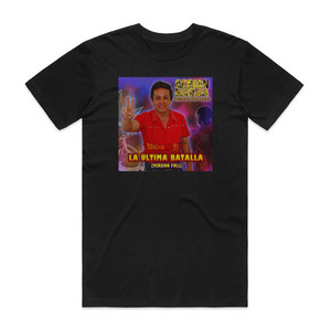 Adrian Barba La Ltima Batalla Version Full Album Cover T-Shirt Black Adrian Barba La Ltima Batalla Version Full Album Cover T-Shirt Black