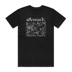 Assuck Misery Index Album Cover T-Shirt Black Assuck Misery Index Album Cover T-Shirt Black