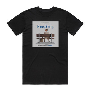 Alan Silvestri Forrest Gump Original Motion Picture Score Album Cover T-Shirt Black Alan Silvestri Forrest Gump Original Motion Picture Score Album Cover T-Shirt Black