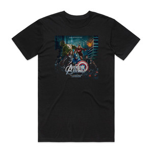 Alan Silvestri The Avengers 1 Album Cover T-Shirt Black Alan Silvestri The Avengers 1 Album Cover T-Shirt Black