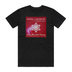 Avril Lavigne Baby Its Cold Outside Album Cover T-Shirt Black Avril Lavigne Baby Its Cold Outside Album Cover T-Shirt Black