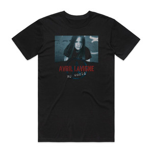 Avril Lavigne My World 2 Album Cover T-Shirt Black Avril Lavigne My World 2 Album Cover T-Shirt Black
