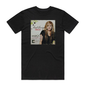 Avril Lavigne Smile Album Cover T-Shirt Black Avril Lavigne Smile Album Cover T-Shirt Black