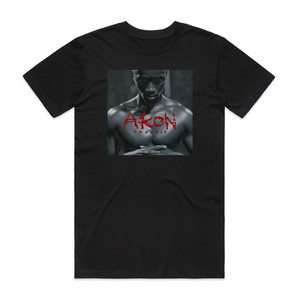 Akon Trouble 1 Album Cover T-Shirt Black Akon Trouble 1 Album Cover T-Shirt Black