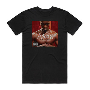 Akon Trouble Album Cover T-Shirt Black Akon Trouble Album Cover T-Shirt Black