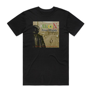 Akon African West Side Album Cover T-Shirt Black Akon African West Side Album Cover T-Shirt Black