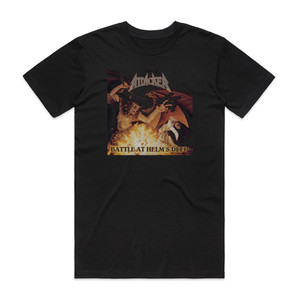 Attacker Battle At Helms Deep Album Cover T-Shirt Black
