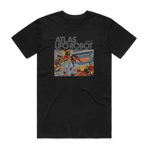 Actarus Atlas Ufo Robot Album Cover T-Shirt Black Actarus Atlas Ufo Robot Album Cover T-Shirt Black