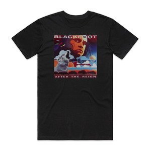 Blackfoot After The Reign Album Cover T-Shirt Black Blackfoot After The Reign Album Cover T-Shirt Black