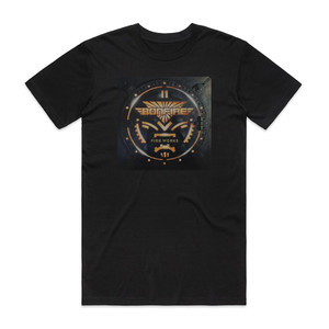 Bonfire Fire Works 1 Album Cover T-Shirt Black Bonfire Fire Works 1 Album Cover T-Shirt Black