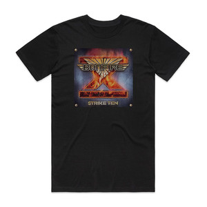 Bonfire Strike Ten Album Cover T-Shirt Black Bonfire Strike Ten Album Cover T-Shirt Black