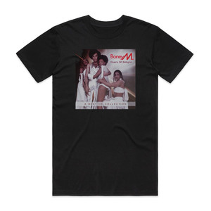 Boney M Rivers Of Babylon A Best Of Collection Album Cover T-Shirt Black Boney M Rivers Of Babylon A Best Of Collection Album Cover T-Shirt Black