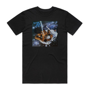 Boney M Nightflight To Venus Album Cover T-Shirt Black Boney M Nightflight To Venus Album Cover T-Shirt Black