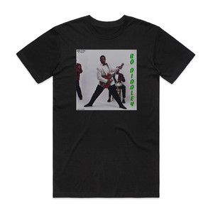Bo Diddley Bo Diddley Album Cover T-Shirt Black Bo Diddley Bo Diddley Album Cover T-Shirt Black