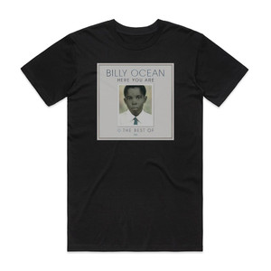 Billy Ocean Here You Are The Best Of Billy Ocean Album Cover T-Shirt Black Billy Ocean Here You Are The Best Of Billy Ocean Album Cover T-Shirt Black