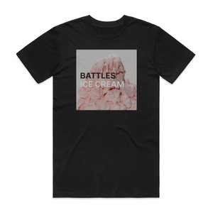 Battles Ice Cream Album Cover T-Shirt Black Battles Ice Cream Album Cover T-Shirt Black
