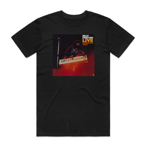 Billy Preston Live European Tour Album Cover T-Shirt Black Billy Preston Live European Tour Album Cover T-Shirt Black