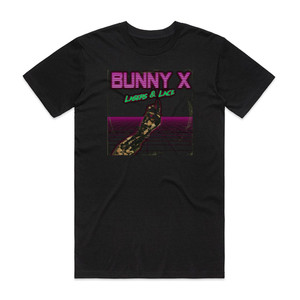 Bunny X Lasers And Lace Album Cover T-Shirt Black Bunny X Lasers And Lace Album Cover T-Shirt Black