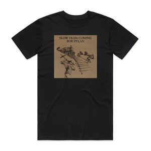 Bob Dylan Slow Train Coming Album Cover T-Shirt Black Bob Dylan Slow Train Coming Album Cover T-Shirt Black