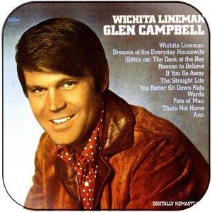 Glen Campbell Wichita Lineman Album Cover Sticker Album Cover Sticker