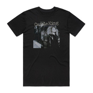 Carole King City Streets Album Cover T-Shirt Black Carole King City Streets Album Cover T-Shirt Black