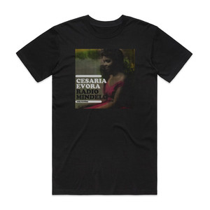 Cesaria Evora Radio Mindelo Early Recordings Album Cover T-Shirt Black Cesaria Evora Radio Mindelo Early Recordings Album Cover T-Shirt Black