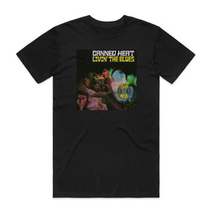 Canned Heat Living The Blues 1 Album Cover T-Shirt Black Canned Heat Living The Blues 1 Album Cover T-Shirt Black