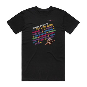 Chuck Berry Golden Hits Album Cover T-Shirt Black Chuck Berry Golden Hits Album Cover T-Shirt Black