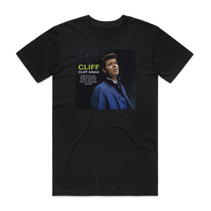 Cliff Richard Cliff Sings Album Cover T-Shirt Black Cliff Richard Cliff Sings Album Cover T-Shirt Black