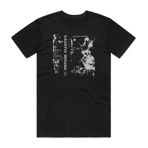 Caustic Wound Grinding Terror Album Cover T-Shirt Black Caustic Wound Grinding Terror Album Cover T-Shirt Black