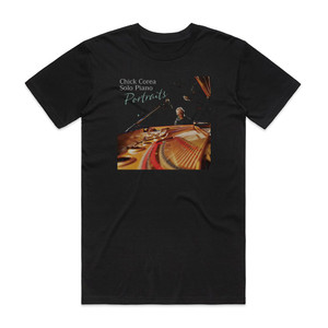 Chick Corea Solo Piano Portraits Album Cover T-Shirt Black