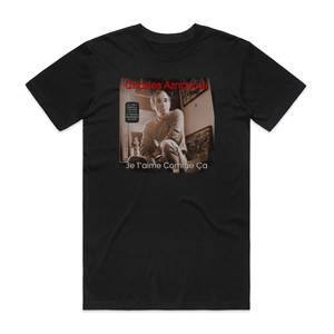 Charles Aznavour Je Taime Comme A Album Cover T-Shirt Black Charles Aznavour Je Taime Comme A Album Cover T-Shirt Black
