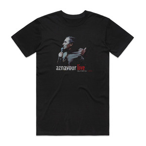 Charles Aznavour Live Olympia 1972 Album Cover T-Shirt Black