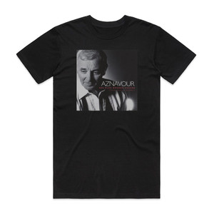 Charles Aznavour Ses Plus Grands Succs Album Cover T-Shirt Black Charles Aznavour Ses Plus Grands Succs Album Cover T-Shirt Black