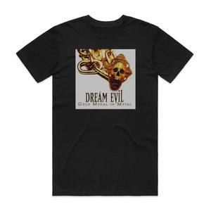 Dream Evil Gold Medal In Metal Album Cover T-Shirt Black Dream Evil Gold Medal In Metal Album Cover T-Shirt Black