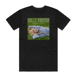Dolly Parton Halos Horns Album Cover T-Shirt Black