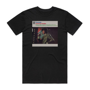 Donovan Universal Soldier Album Cover T-Shirt Black Donovan Universal Soldier Album Cover T-Shirt Black