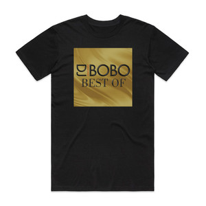 DJ BoBo Best Of 20 Greatest Hits Album Cover T-Shirt Black DJ BoBo Best Of 20 Greatest Hits Album Cover T-Shirt Black