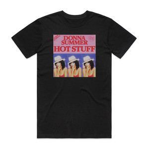 Donna Summer Hot Stuff 1 Album Cover T-Shirt Black Donna Summer Hot Stuff 1 Album Cover T-Shirt Black