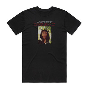 Donna Summer Lady Of The Night 1 Album Cover T-Shirt Black Donna Summer Lady Of The Night 1 Album Cover T-Shirt Black