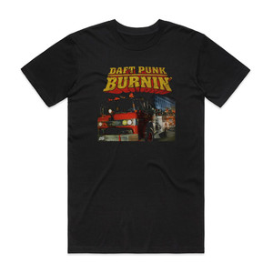 Daft Punk Burnin Album Cover T-Shirt Black Daft Punk Burnin Album Cover T-Shirt Black