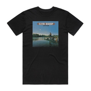 Elvin Bishop Let It Flow Album Cover T-Shirt Black Elvin Bishop Let It Flow Album Cover T-Shirt Black